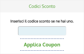 Campo di Inserimento Codice Sconto